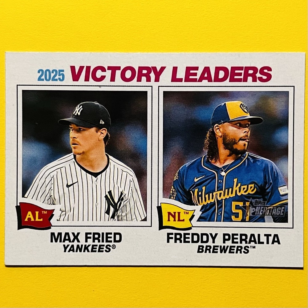 2026 Topps Heritage Victory Leaders #5 Max Fried Freddy Peralta Insert